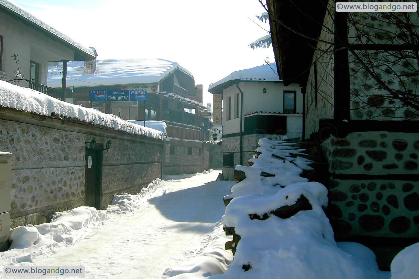 Bansko - Traditional narrow street in the old town